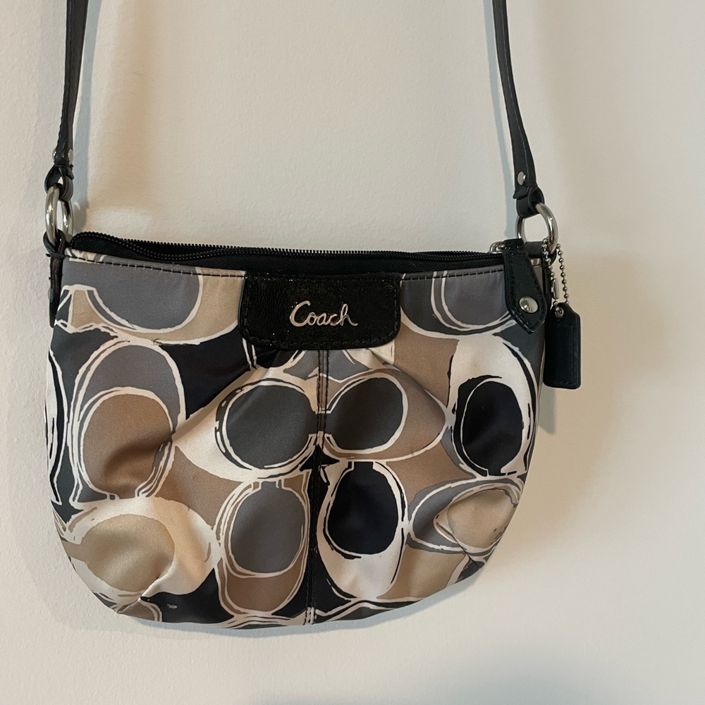 Coach monogram cross-body bag